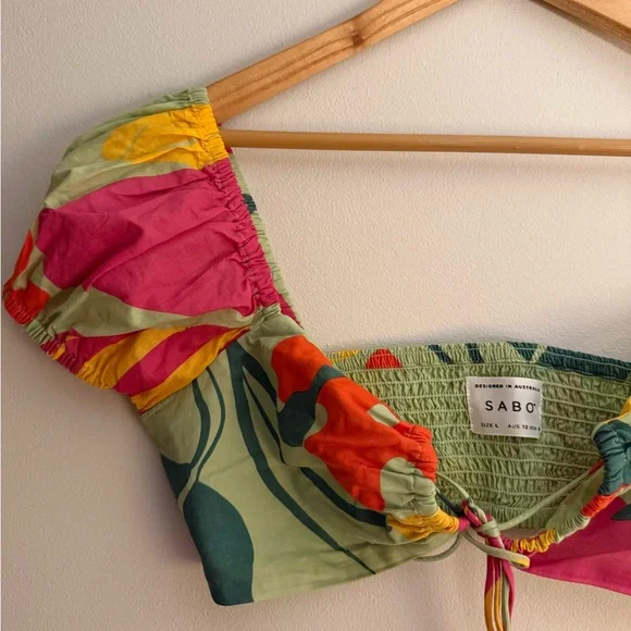 Sabo Skirt Australia Damini Crop Top in Vaso Verde - Picture 5 of 8